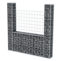 Produktbild för Gabionkorg U-formad galvaniserat stål 160x20x150 cm
