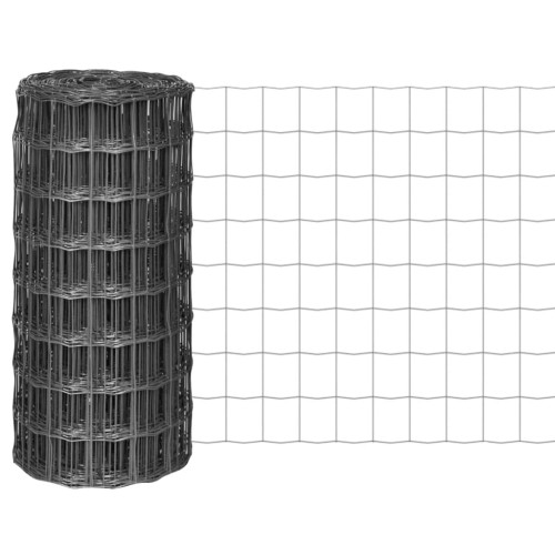 vidaXL Eurofence stål 25x0,8 m grå