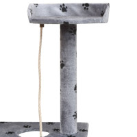 Produktbild för Klösträd med sisalpelare 150 cm tassavtryck grå