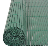 Produktbild för Dubbelsidigt insynsskydd PVC 90x500 cm grön