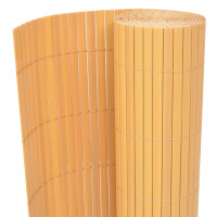 Produktbild för Dubbelsidigt insynsskydd PVC 90x500 cm gul