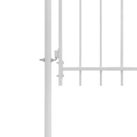 Produktbild för Trädgårdsgrind stål 1x2 cm vit