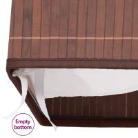 Produktbild för Tvättkorg i bambu rektangulär brun