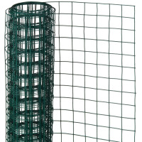 Produktbild för Nature Ståltrådsnät fyrkantig 0,5x2,5 m 13 mm plastbelagd stål grön