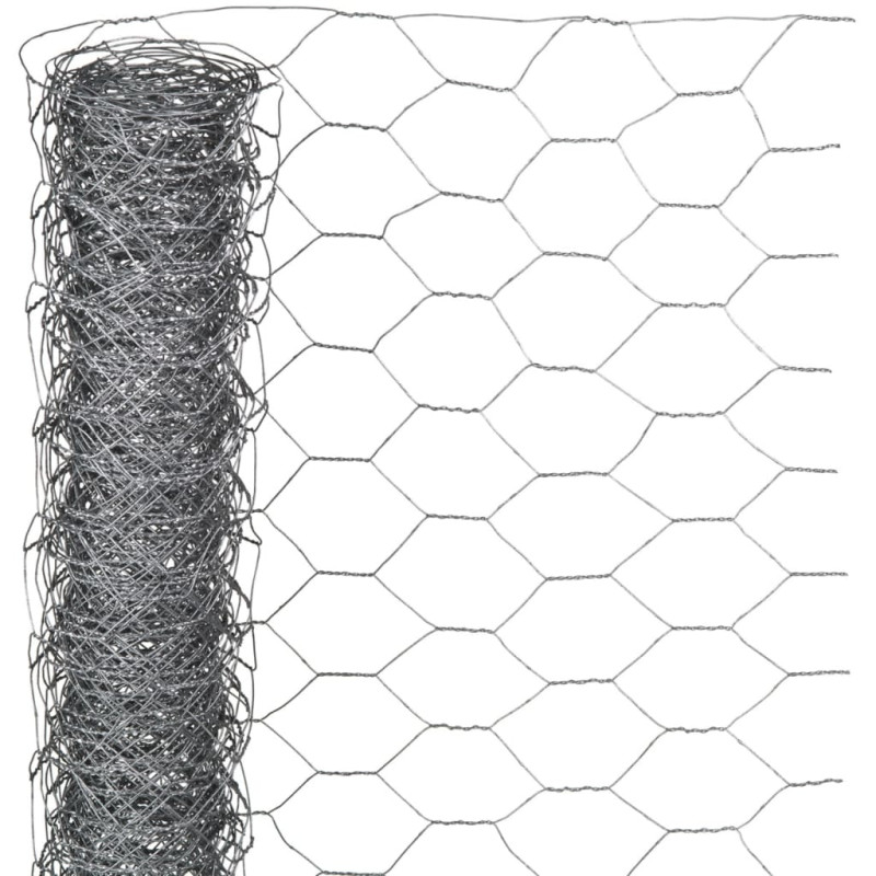 Produktbild för Nature Ståltrådsnät hexagonalt 0,5x10 m 25 mm galvaniserat stål