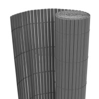 Produktbild för Dubbelsidigt insynsskydd PVC 90x300 cm grå