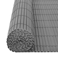 Produktbild för Dubbelsidigt insynsskydd PVC 90x300 cm grå