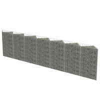 Produktbild för Gabionmur i galvaniserat stål 450x30x100 cm