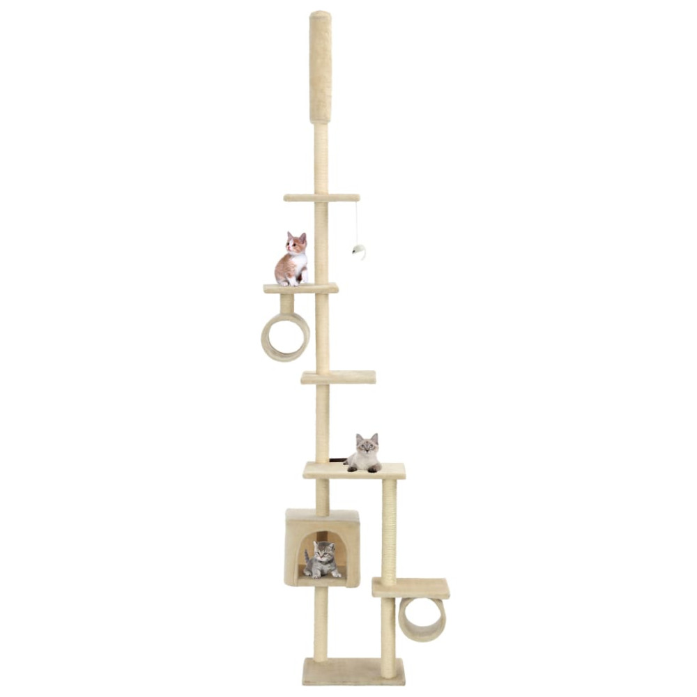 Produktbild för Klösträd med sisalpelare 260 cm beige