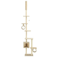 Produktbild för Klösträd med sisalpelare 260 cm beige