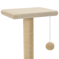 Produktbild för Klösträd med klöspelare i sisal 65 cm beige