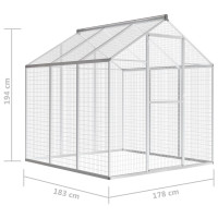 Produktbild för Utevoljär i aluminium 183x178x194 cm