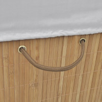 Produktbild för Tvättkorg i bambu rektangulär naturfärg