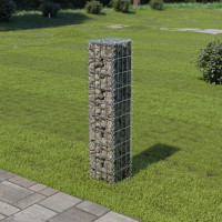 Produktbild för Gabionmur i galvaniserat stål 20x20x100 cm