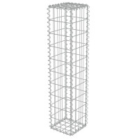 Produktbild för Gabionmur i galvaniserat stål 20x20x100 cm