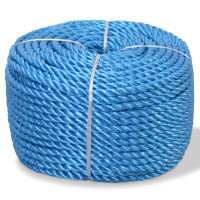 Produktbild för Tvinnat rep i polypropylen 8 mm 500 m blå