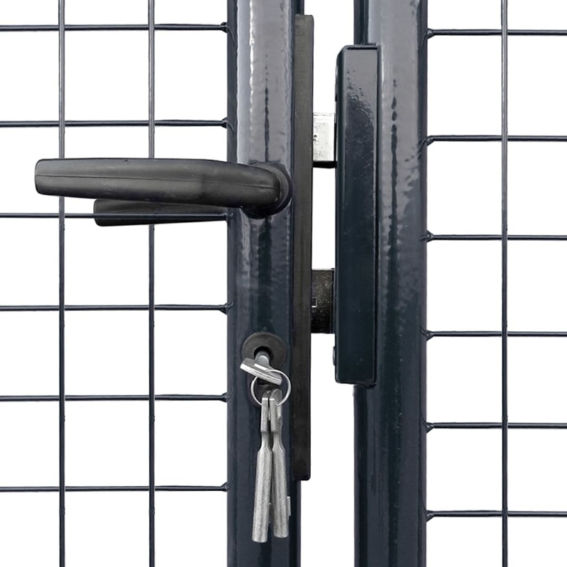 Produktbild för Nätgrind för trädgård galvaniserat stål 289x200 cm grå