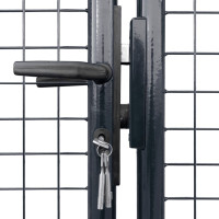 Produktbild för Nätgrind för trädgård galvaniserat stål 289x100 cm grå