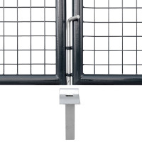 Produktbild för Nätgrind för trädgård galvaniserat stål 289x75 cm grå