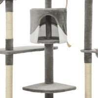 Miniatyr av produktbild för Klösträd med sisalpelare 203 cm grå och vit