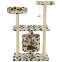 Produktbild för Klösträd med sisalpelare 95 cm tassavtryck beige