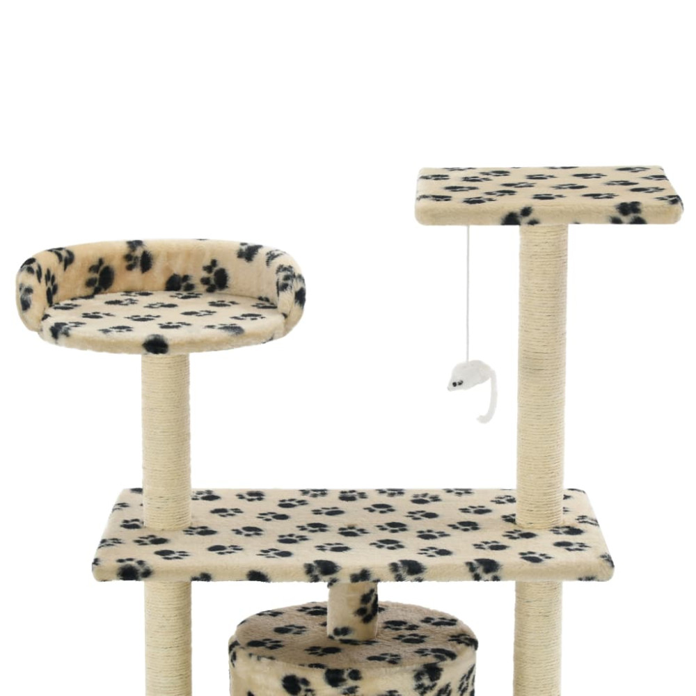 Produktbild för Klösträd med sisalpelare 95 cm tassavtryck beige