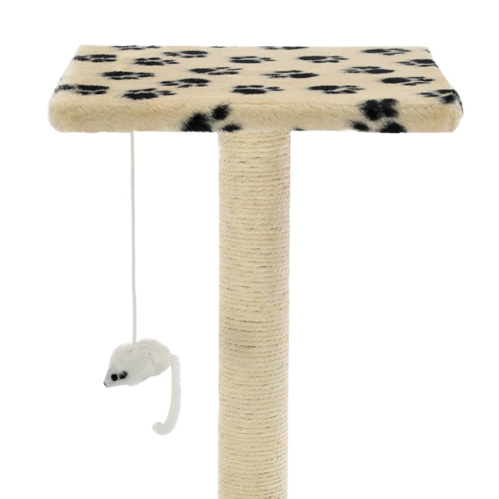 Produktbild för Klösträd med sisalpelare 95 cm tassavtryck beige