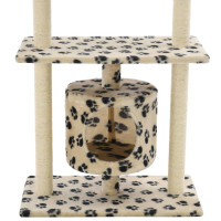 Produktbild för Klösträd med sisalpelare 95 cm tassavtryck beige