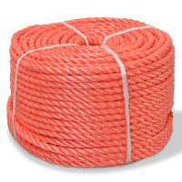 Produktbild för Tvinnat rep i polypropylen 14 mm 250 m orange