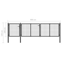 Produktbild för Grind stål 400x100 cm antracit