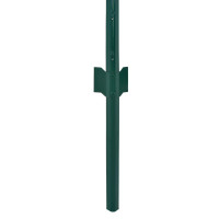 Produktbild för Stängsel med stolpar stål 25x1 m grön