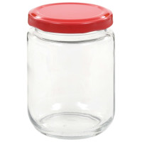 Miniatyr av produktbild för Syltburkar i glas med röda lock 48 st 230 ml