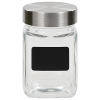 Miniatyr av produktbild för Förvaringsburkar i glas med etiketter 24 st 300 ml