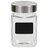 Miniatyr av produktbild för Förvaringsburkar i glas med etiketter 12 st 300 ml
