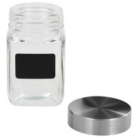 Miniatyr av produktbild för Förvaringsburkar i glas med etiketter 12 st 300 ml