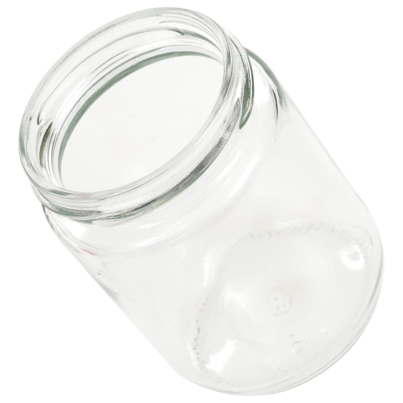 Produktbild för Syltburkar i glas med vita och röda lock 96 st 230 ml