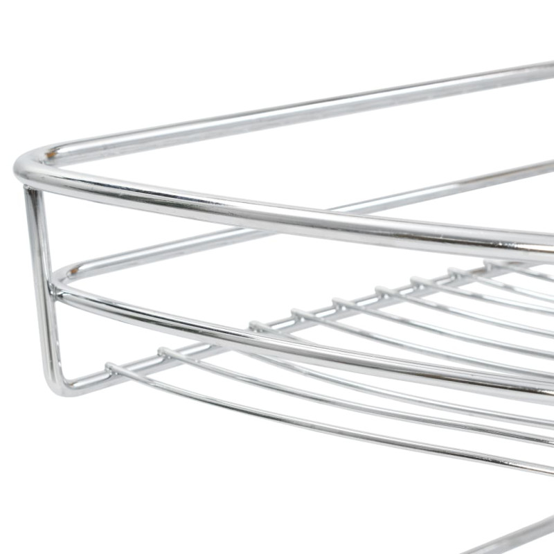 Produktbild för Skåpkarusell köksskåp silver 180 grader 85x44x80 cm