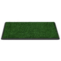 Miniatyr av produktbild för Djurtoalett 2 st med tråg & konstgräs grön 76x51x3 cm WC