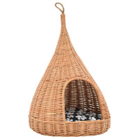 Produktbild för Kattkoja med dyna 40x60 cm naturlig pil tipi