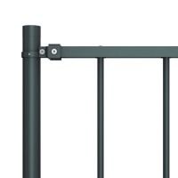 Produktbild för Staketpanel med stolpar pulverlackerat stål 1,7x1 m antracit