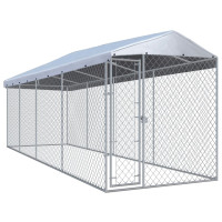 Miniatyr av produktbild för Hundkennel för utomhusbruk med tak 760x190x225 cm