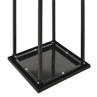 Produktbild för Vedställ med bas svart 37x37x113 cm stål