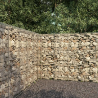 Produktbild för Gabionmur med lock galvaniserat stål 300x50x200 cm