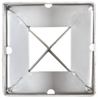 Produktbild för Jordspett 6 st silver 9x9x75 cm galvaniserat stål