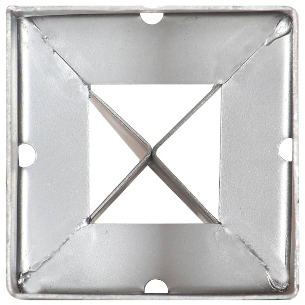 Produktbild för Jordspett 12 st silver 9x9x90 cm galvaniserat stål
