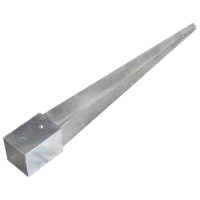 Produktbild för Jordspett 12 st silver 10x10x91 cm galvaniserat stål