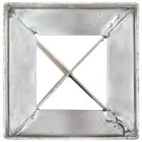 Produktbild för Jordspett 12 st silver 10x10x91 cm galvaniserat stål