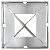 Produktbild för Jordspett 6 st silver 9x9x90 cm galvaniserat stål