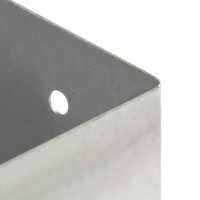 Produktbild för Stolpfot 4 st galvaniserad metall 141 mm