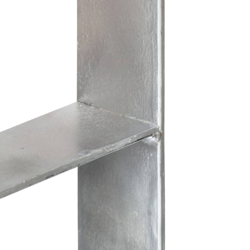 Produktbild för Jordankare 2 st silver 8x6x60 cm galvaniserat stål